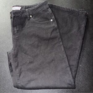 Edikted Women's Black wide leg Jeans